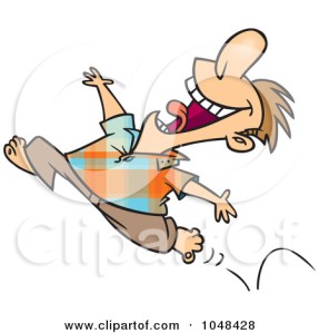 1048428-Royalty-Free-RF-Clip-Art-Illustration-Of-A-Cartoon-Happy-Springy-Man-Running-Barefoot